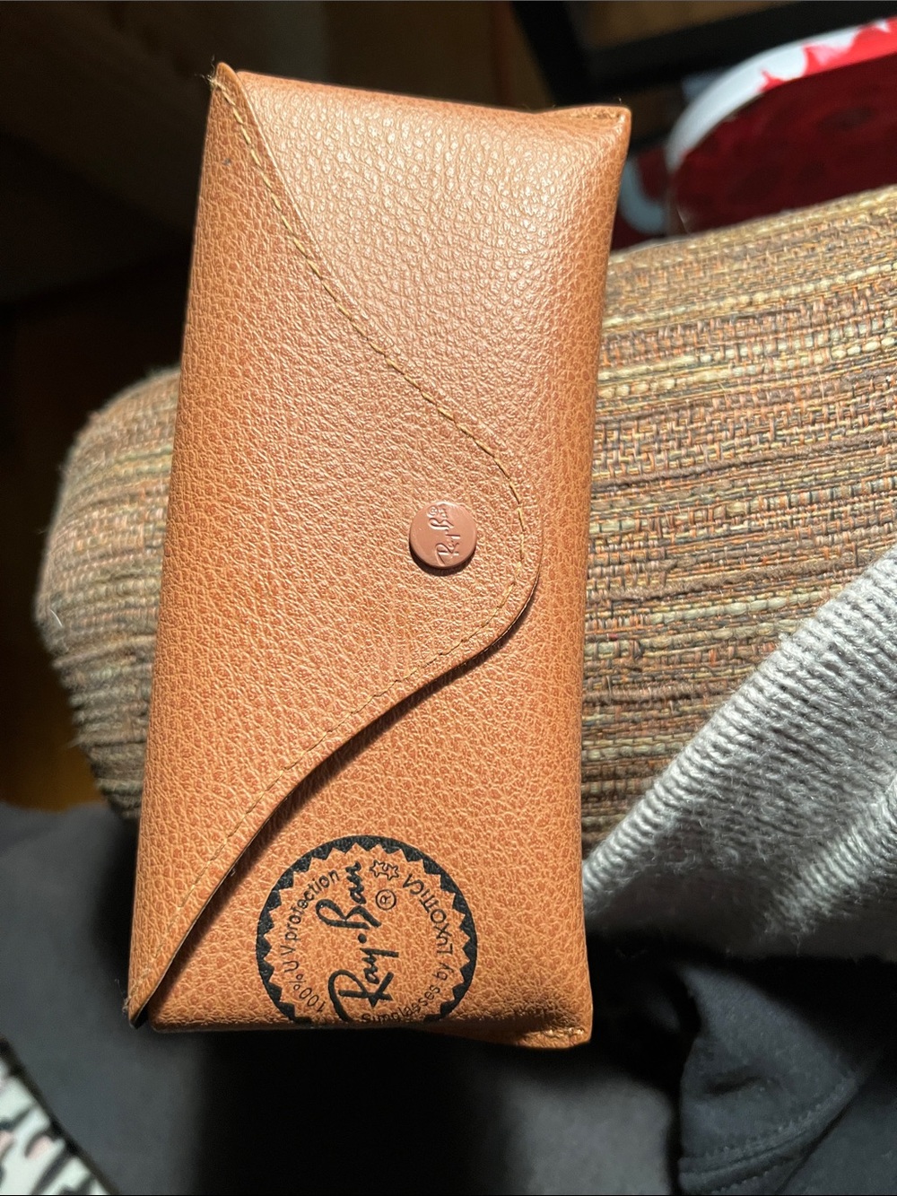 Ray-Ban Tan Leatherette Sunglasses Case for Men